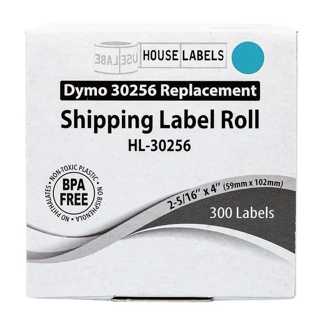 Alt view image 7 of 7 - HOUSELABELS Compatible DYMO 30256 BLUE Shipping Labels (2-5/16" x 4"), strong permanent adhesive, compatible with DYMO LW 450, 4XL, Rollo & Zebra Desktop Printers, 2 Rolls /600 Labels