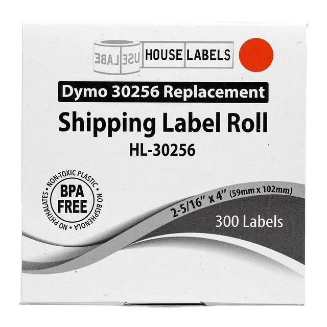 Alt view image 7 of 7 - HOUSELABELS Compatible DYMO 30256 RED Shipping Labels (2-5/16" x 4"), strong permanent adhesive, compatible with DYMO LW 450, 4XL, Rollo & Zebra Desktop Printers, 2 Rolls /600 Labels