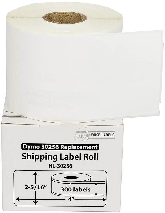 Main image of HOUSELABELS Compatible DYMO 30256 Shipping Labels (2-5/16" x 4"), with REMOVABLE ADHESIVE, compatible with DYMO LW 450, 4XL, Rollo & Zebra Desktop Printers, 2 Rolls /600 Labels