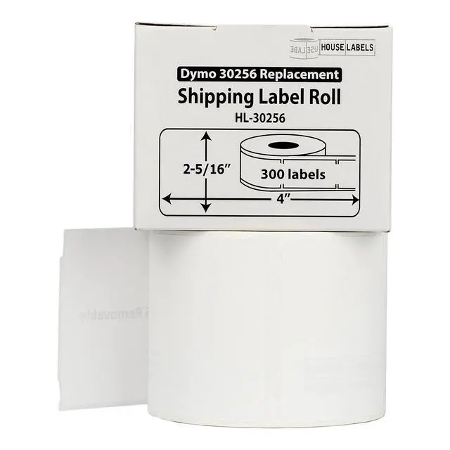 Alt view image 2 of 7 - HOUSELABELS Compatible DYMO 30256 Shipping Labels (2-5/16" x 4"), with REMOVABLE ADHESIVE, compatible with DYMO LW 450, 4XL, Rollo & Zebra Desktop Printers, 2 Rolls /600 Labels