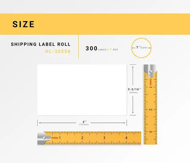 Alt view image 3 of 7 - HOUSELABELS Compatible DYMO 30256 Shipping Labels (2-5/16" x 4"), with REMOVABLE ADHESIVE, compatible with DYMO LW 450, 4XL, Rollo & Zebra Desktop Printers, 2 Rolls /600 Labels