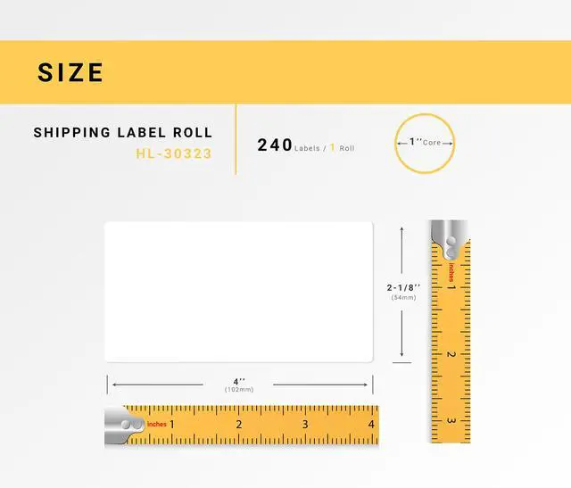Alt view image 3 of 7 - HOUSELABELS Compatible DYMO 30323 Shipping Labels (2-1/8" x 4"), strong permanent adhesive, compatible with DYMO LW 450, 4XL, Rollo & Zebra Desktop Printers, 18 Rolls /4320 Labels
