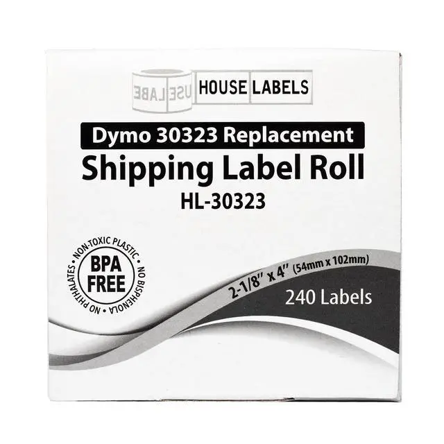 Alt view image 7 of 7 - HOUSELABELS Compatible DYMO 30323 Shipping Labels (2-1/8" x 4"), strong permanent adhesive, compatible with DYMO LW 450, 4XL, Rollo & Zebra Desktop Printers, 18 Rolls /4320 Labels