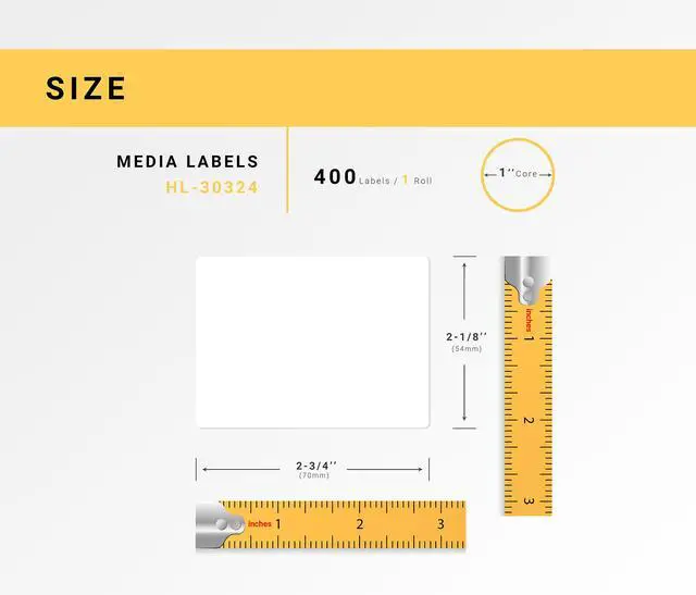 Alt view image 3 of 7 - HOUSELABELS Compatible DYMO 30324 Media Labels (2-1/8" x 2-3/4"), strong permanent adhesive, compatible with DYMO LW 450, 4XL, Rollo & Zebra Desktop Printers, 2 Rolls /800 Labels
