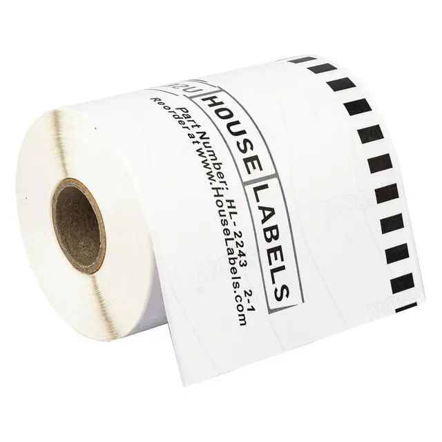Alt view image 5 of 7 - HOUSELABELS Compatible with DK-2243 Replacement Roll for Brother QL Label Printers; Continuous Length Labels; 4" x 100 feet (102mm*30.48m) - 1 Roll