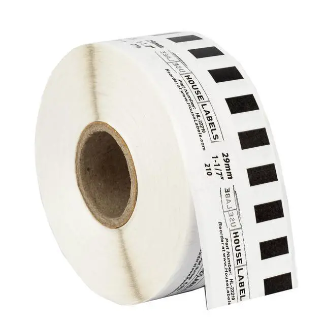 Alt view image 5 of 7 - HOUSELABELS Compatible with DK-2210 Replacement Roll for Brother QL Label Printers; Continuous Length Labels; 1-1/7" x 100 feet (29mm*30.48m) - 2 Rolls