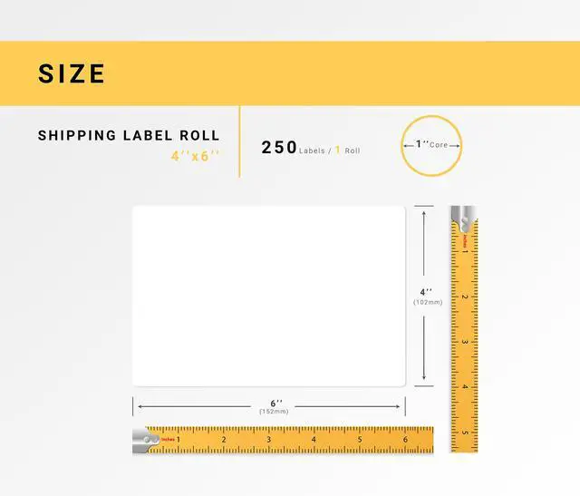 Alt view image 3 of 7 - HOUSELABELS 4" x 6" Premium Freezer Labels (Service Temperature from -58F to +158F) on 1" Core Compatible with Zebra and Rollo Printers, 1 Roll / 250 Labels per Roll