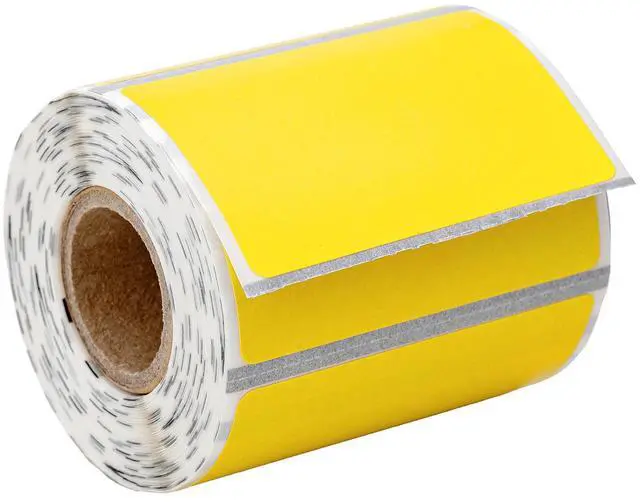 Main image of HOUSELABELS 2" x 1.25" Yellow Multipurpose Labels on 0.75" Core Compatible With Zebra and Rollo Printers, 2 Rolls / 280 Labels per Roll