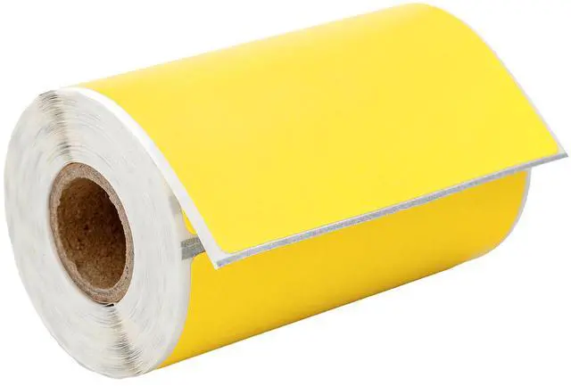 Main image of HOUSELABELS 3" x 2" Yellow Large Barcode Labels on 0.75" Core Compatible With Zebra and Rollo Printers, 6 Rolls / 210 Labels per Roll