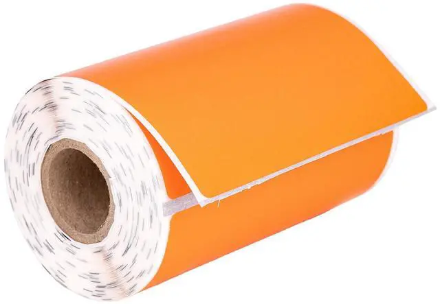 Main image of HOUSELABELS 3" x 2" Orange Large Barcode Labels on 0.75" Core Compatible With Zebra and Rollo Printers, 6 Rolls / 210 Labels per Roll