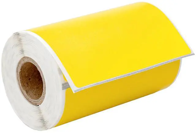 Main image of HOUSELABELS 4" x 3" Yellow Shipping Labels on 0.75" Core Compatible With Zebra and Rollo Printers, 1 Roll / 200 Labels per Roll