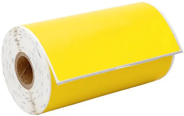 Main image of HOUSELABELS 4" x 6" Yellow Shipping Labels on 0.75" Core Compatible With Zebra and Rollo Printers, 1 Roll / 105 Labels per Roll