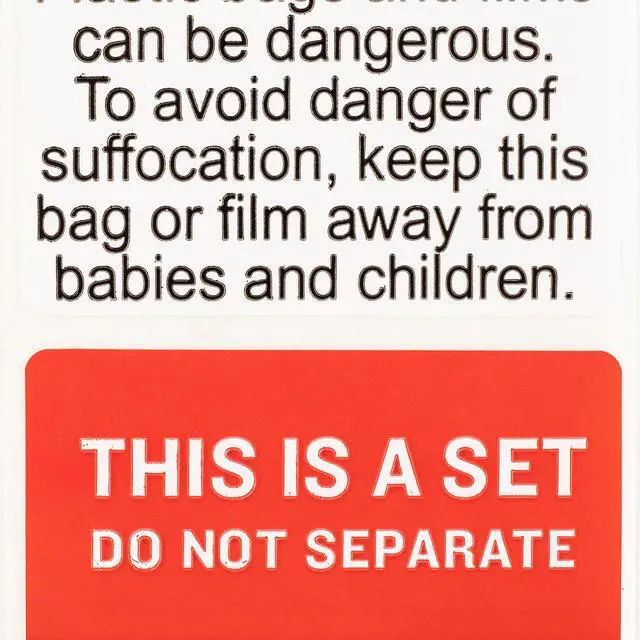 Alt view image 3 of 5 - DO NOT SEPARATE - THIS IS A SET with Suffocation Warning Labels/Stickers (2" x 3"), FBA-approved, 500 labels per roll, 1 Roll