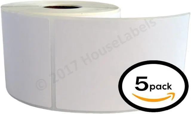 Alt view image 5 of 5 - 5 Rolls / 350 Labels ea. 2.25x4 (2.25" x 4") Direct Thermal Zebra/Eltron-Compatible -- BPA Free!