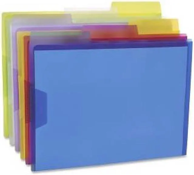 Main image of Pendaflex Poly View Folder 1/3 Cut Tabs Letter 6/PK Assorted 52565