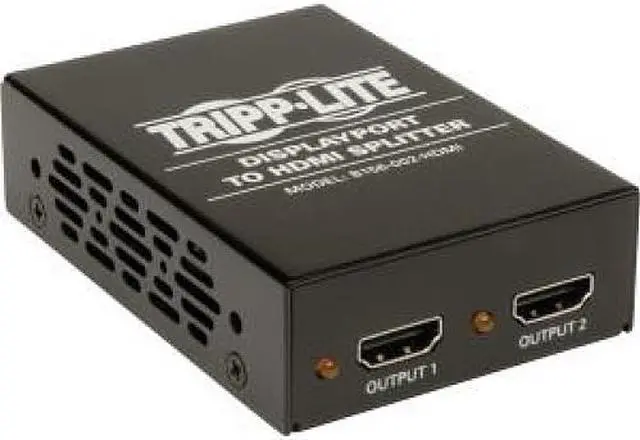 Alt view image 2 of 4 - Tripp Lite 2-Port Video Displayport To 2 X Hdmi Monitor Video Splitter 4Kx2k @ 24/30Hz Taa Gsa