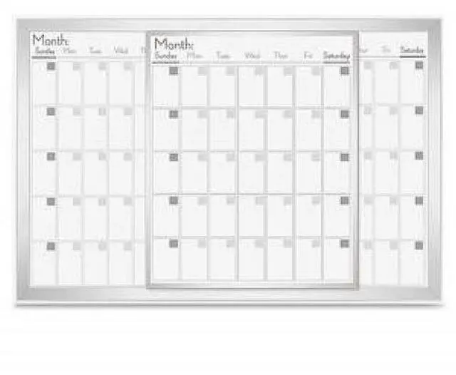 Main image of Lorell Dry-Erase Magnetic Calendar Baord 24"x36" Frost 52503