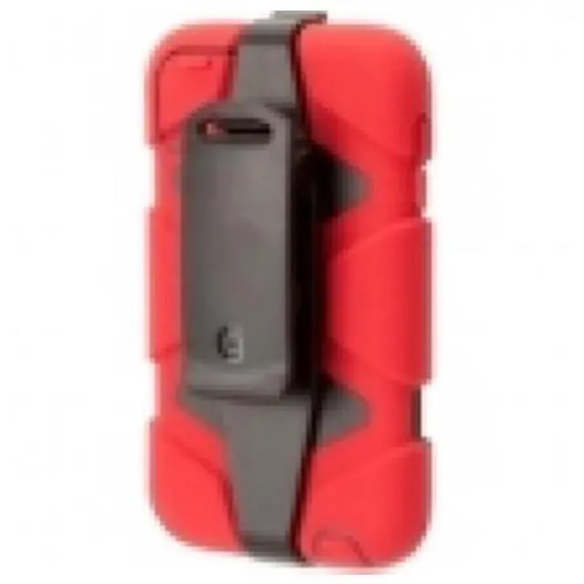 Alt view image 3 of 3 - Griffin Red/ Black Survivor Case + Belt Clip for iPod touch (5th gen.) Extreme-duty case