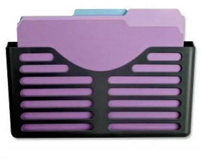 Main image of Lorell Cubicle Pocket File Ltr/A4 12/BX Black 80663