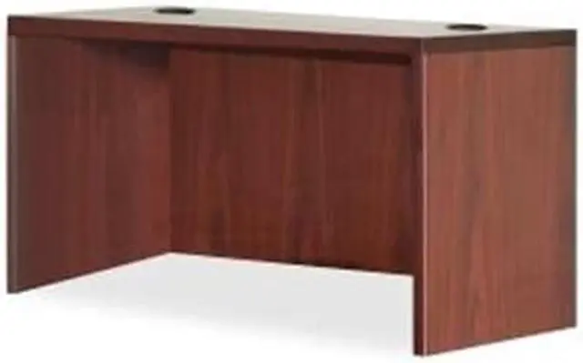 Alt view image 2 of 18 - Lorell Rectangular Desk Shell 47"x29-1/2"x29-1/2" Mahogany 69902