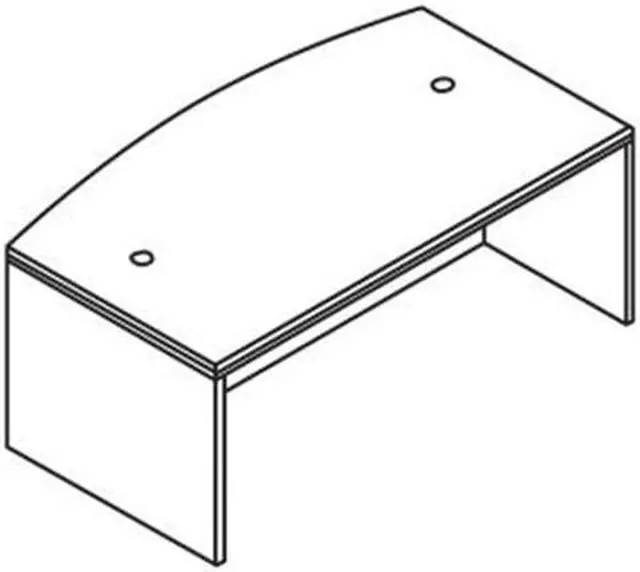 Main image of Lorell Bowfront Desk Shell 72"x36"x29-1/2" Mahogany 69370