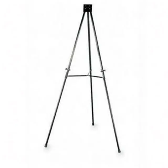 Main image of Lorell Telescoping Aluminum Easel Adjust Legs 66" Black 75683