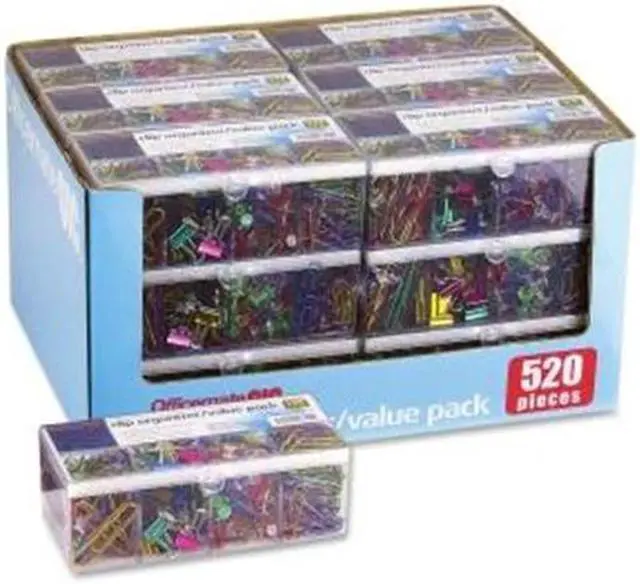 Alt view image 2 of 9 - Officemate International Corp. Clip Organizer Value Pack 520/PK Assorted 97301