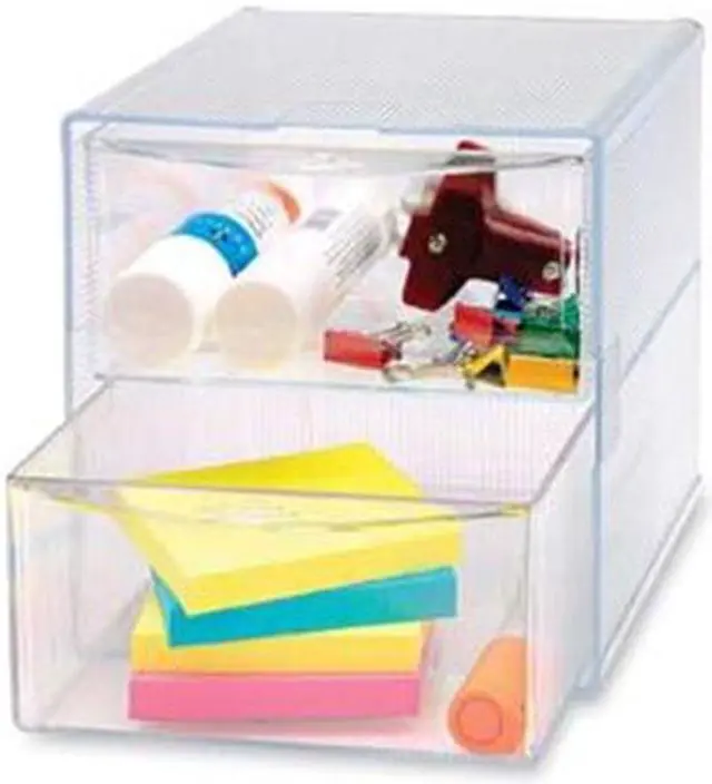 Main image of Storage Organizer 2 Drawer 6"x6"x6" Clear