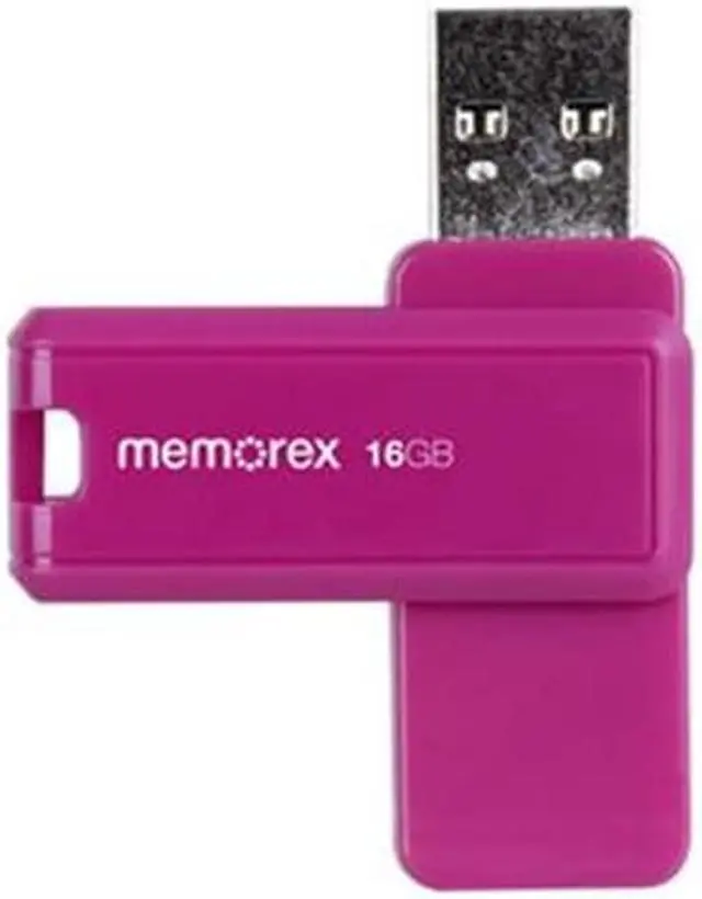 Main image of Memorex Swivel Traveldrive 16GB USB Flash Drive, Pink MEM99344