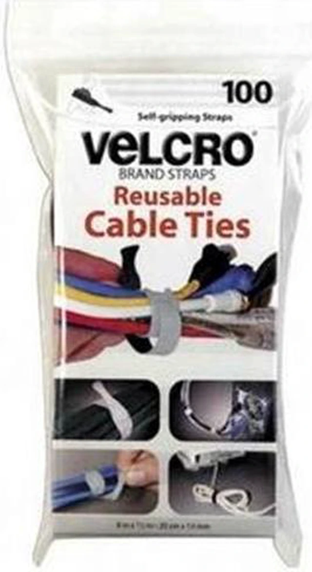 Alt view image 9 of 12 - Reusable Self-Gripping Cable Ties 1/2 x Eight Inches Black 100 Ties/Pack