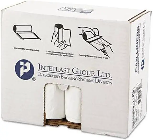 Alt view image 4 of 6 - Inteplast Group SL3036XHW2 Low-Density Can Liner, 30 x 36, 30gal, .7mil, White, 25/Roll, 8 Rolls/Carton, 1 Carton