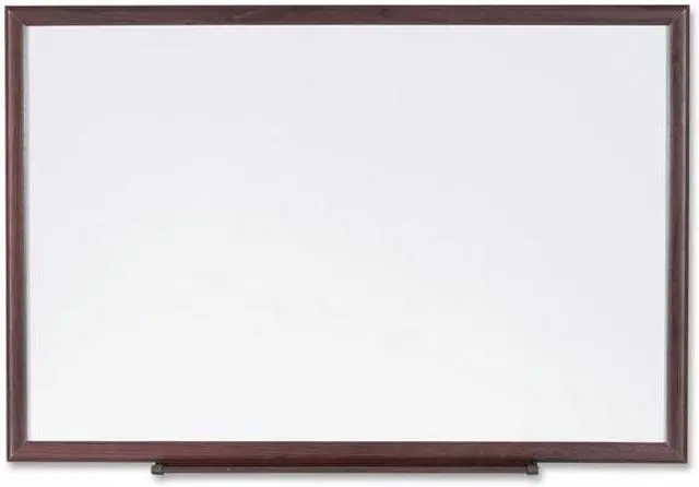 Alt view image 4 of 6 - Lorell Dry-Erase Board Wood Frame 6'x4' Brown/White 84169