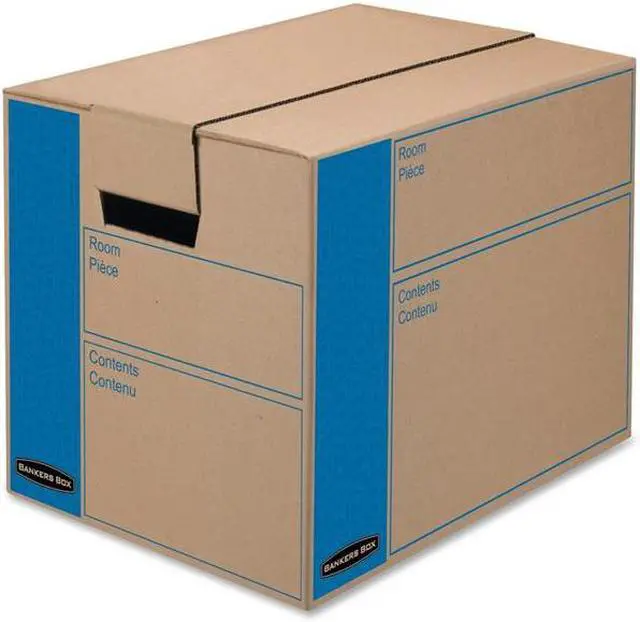 Alt view image 3 of 14 - Bankers Box 0062701 SmoothMove Moving Storage Box- Extra Strength- Small- 12w x 16d x 12h- Kraft