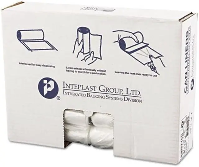 Alt view image 3 of 11 - Inteplast Group High-Density Can Liner 30 x 37 30gal 10mic Clear 25/Roll 20