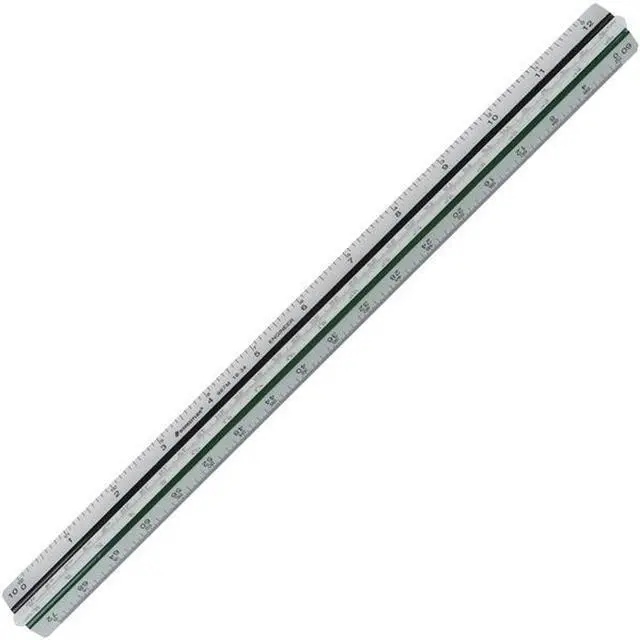 Alt view image 4 of 13 - Staedtler Engineers Pro Triangular Scale Mars ALM 12" Silver 987M1834BK
