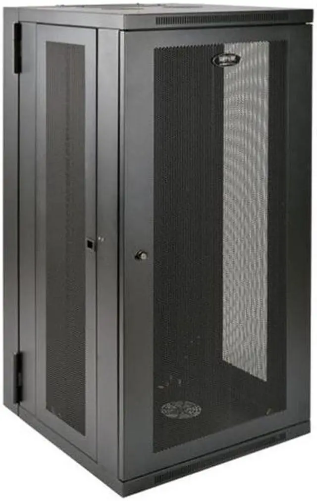 Alt view image 2 of 20 - Tripp Lite SmartRack 26U UPS-Depth Wall-Mount Rack Enclosure Cabinet, Hinged Back