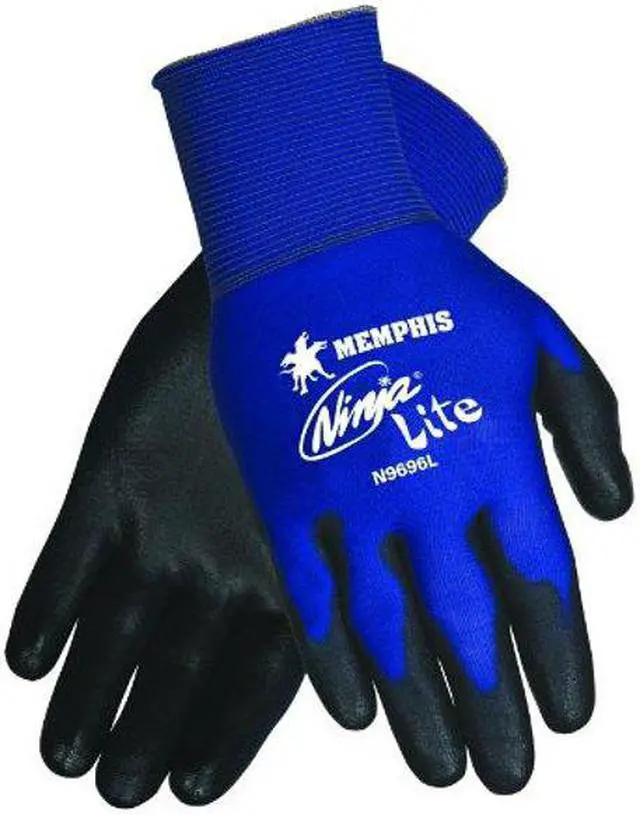 Main image of MCR Safety N9696M Ninja Lite, 18 Gauge Blue Nylon, Medium, 1 Pair