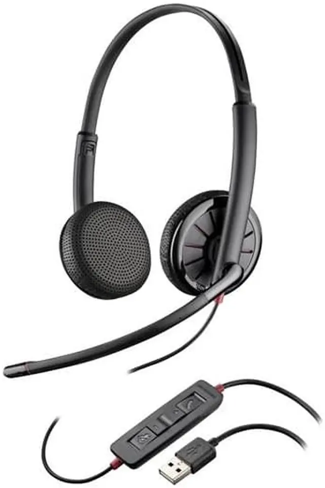 Alt view image 2 of 5 - Plantronics Blackwire C320, USB Wired, Headset with Mic., Canada Warranty, Black (85619-01)