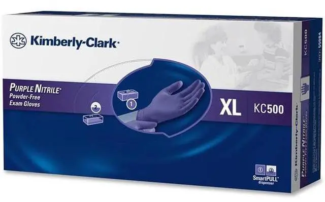 Main image of Kimberly-Clark Nitrile Gloves, Purple 9.5", 10 (XL)