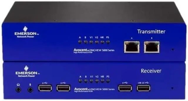 Alt view image 2 of 12 - Vertiv Avocent Dual Monitor, USB, Audio, CATx up to 100m / 330ft - LV5020P