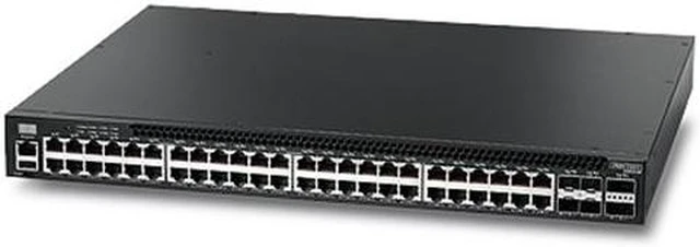 Alt view image 3 of 8 - AS4610-54T 48 port 10/100/1000Base-T Switch ports, 4 10G SFP+ and 2 20G QSFP uplink slots, Helix4 Chipset, dual AC PSUs, 150W PSU X 2 installed