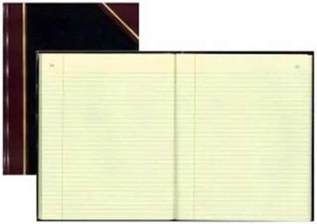 Alt view image 5 of 14 - Texthide Record Book, Black/burgundy, 300 Green Pages, 10 3/8 X 8 3/8