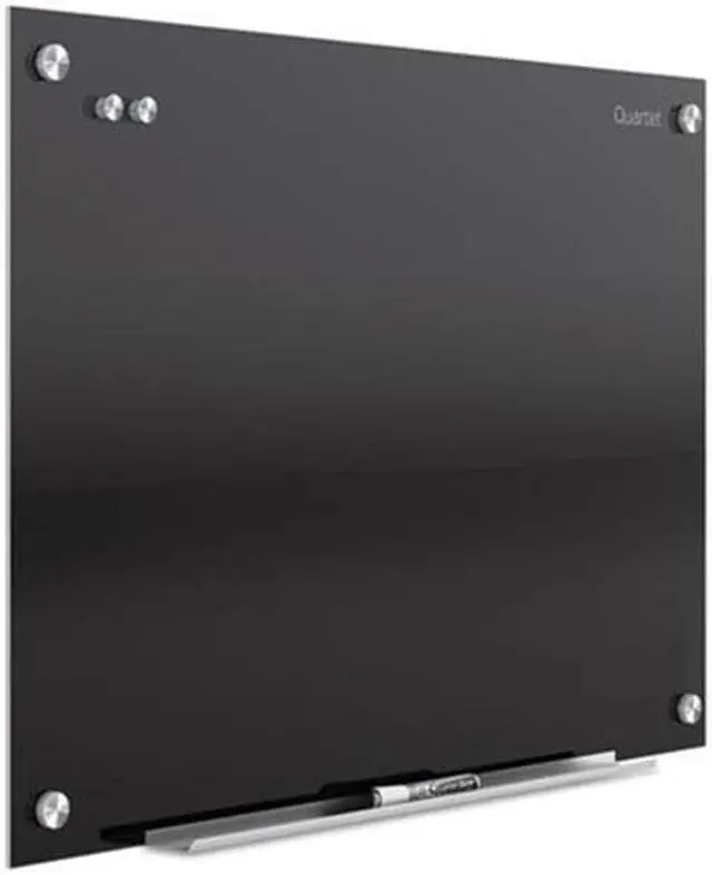 Alt view image 2 of 19 - QUARTET G2418B 18" H x 24" W Magnetic Glass Dry Erase Board, Gloss, Black