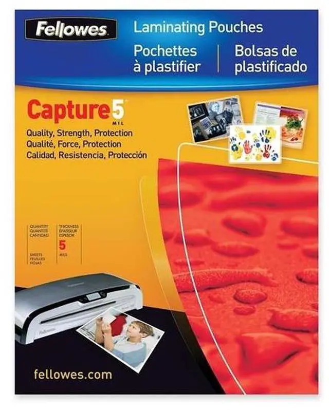 Alt view image 4 of 19 - Fellowes Laminating Pouches 5mil 4 1/2 x 6 1/4 25/Pack 52010