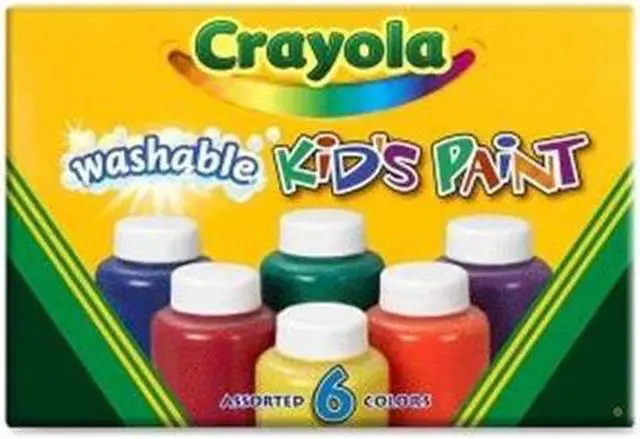 Alt view image 8 of 20 - Crayola Llc Formerly Binney & Smith BIN541204 Washable Kids Paint 6 Jar Set