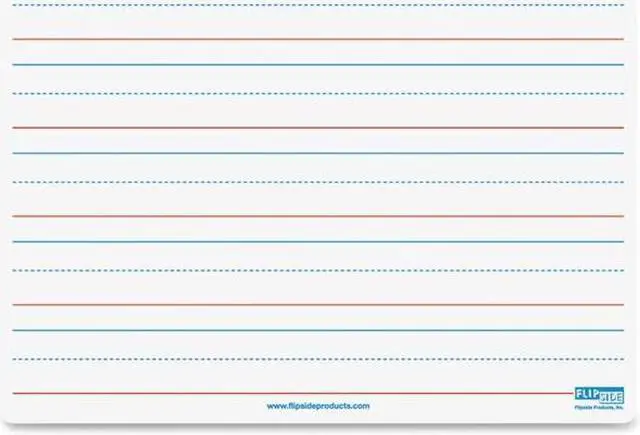 Alt view image 4 of 7 - Flipside Products Magnetic Dry Erase Board 9"x12" Ruled Red/Blue 10076