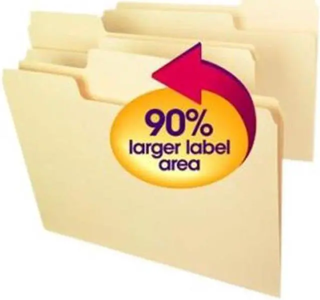 Alt view image 4 of 20 - Smead SuperTab Heavyweight Folder Manila 1/3 Cut Letter 50/BX 10401