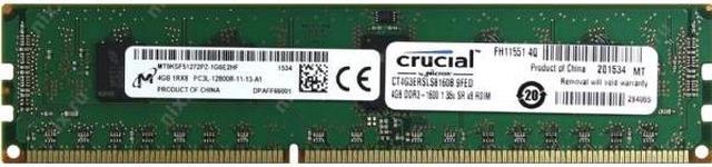 Crucial CT4G3ERSLS8160B 4Gb Ddr3L 1600 Mt/S Pc3-12800 240P Rdimm