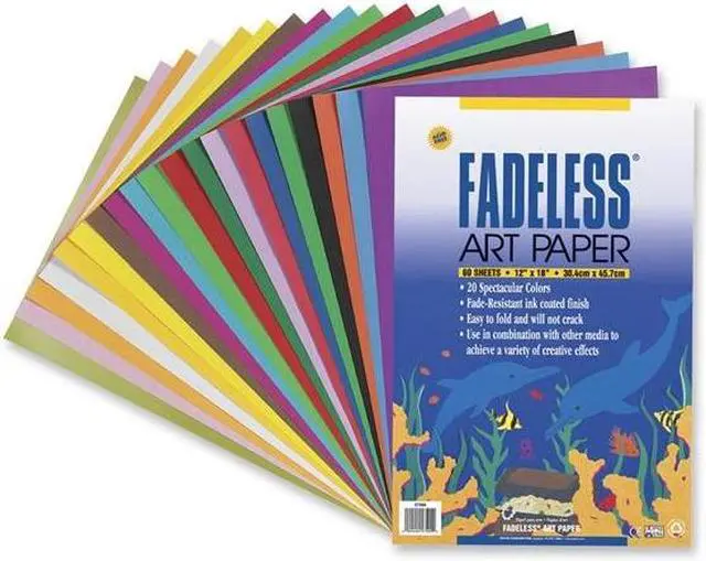Main image of Pacon Fadeless Sheets 12"x18" 60 Sh/PK 20 Assorted Colors 57504