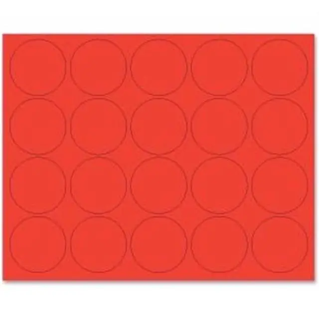 Alt view image 3 of 9 - MasterVision Magnetic Color Coding Dots - 3/4" Diameter - Round - Red - Vinyl - 20 / Pack